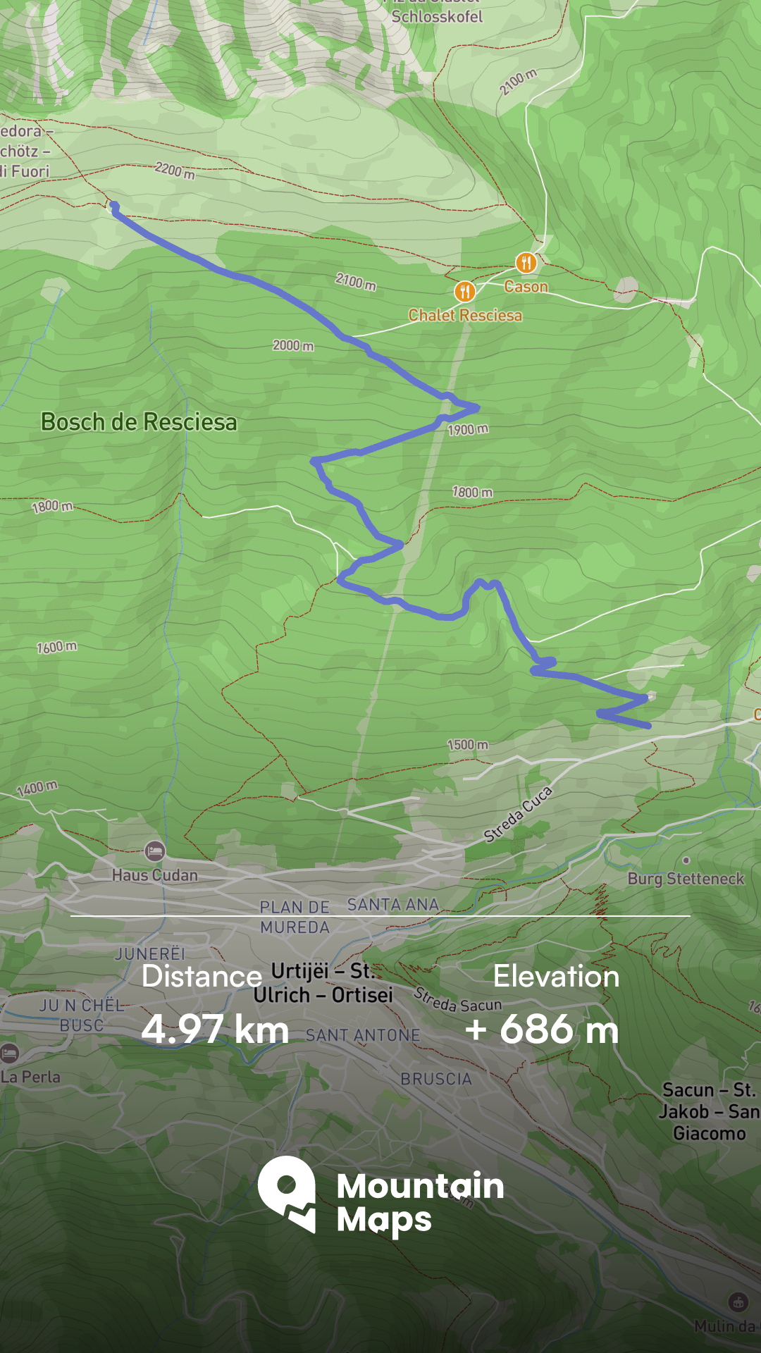 Mappa del percorso