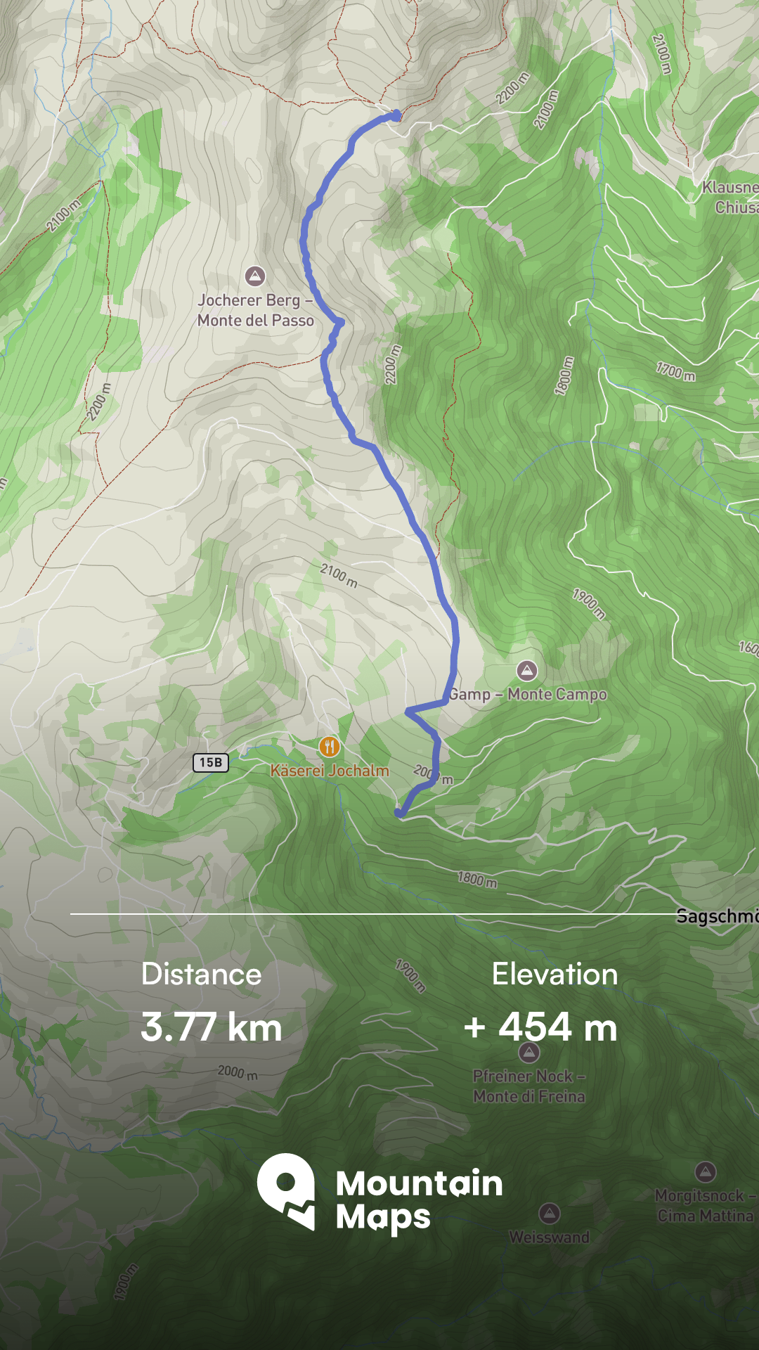 Mappa del percorso