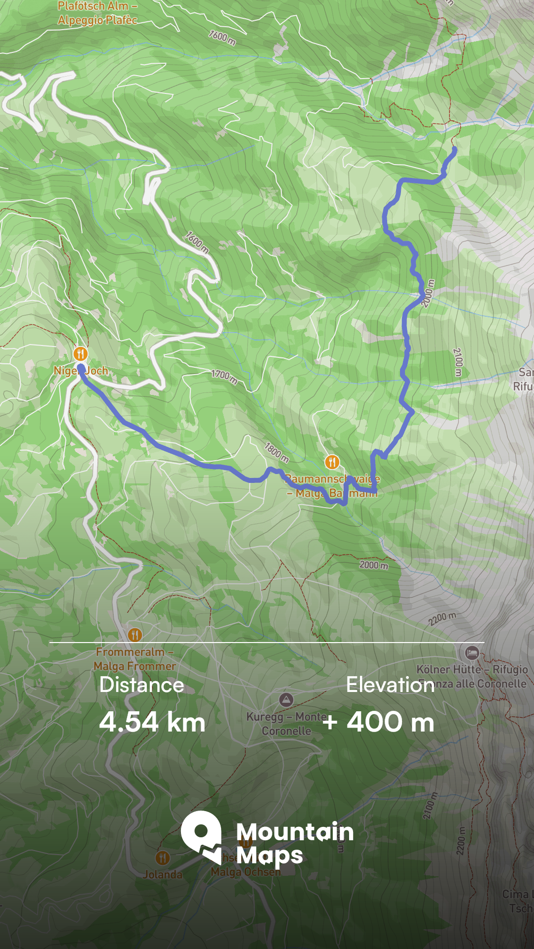 Mappa del percorso