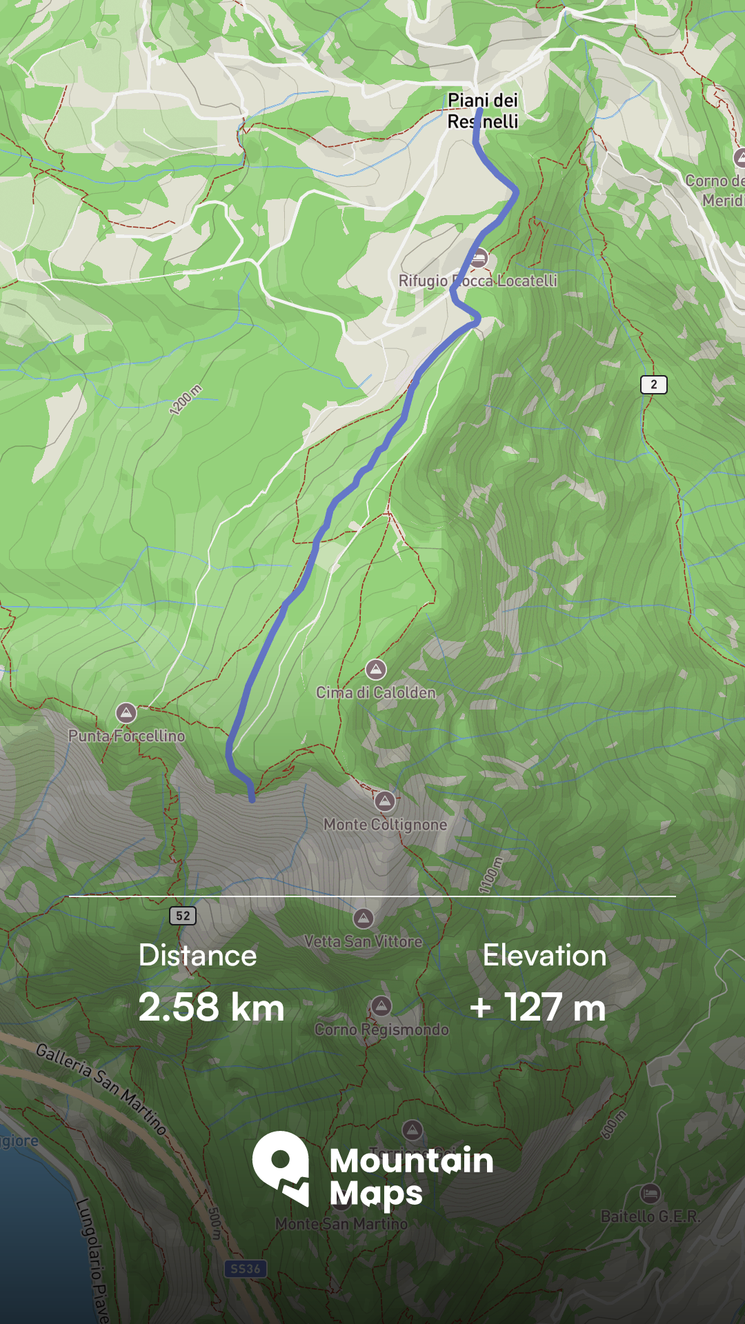 Mappa del percorso