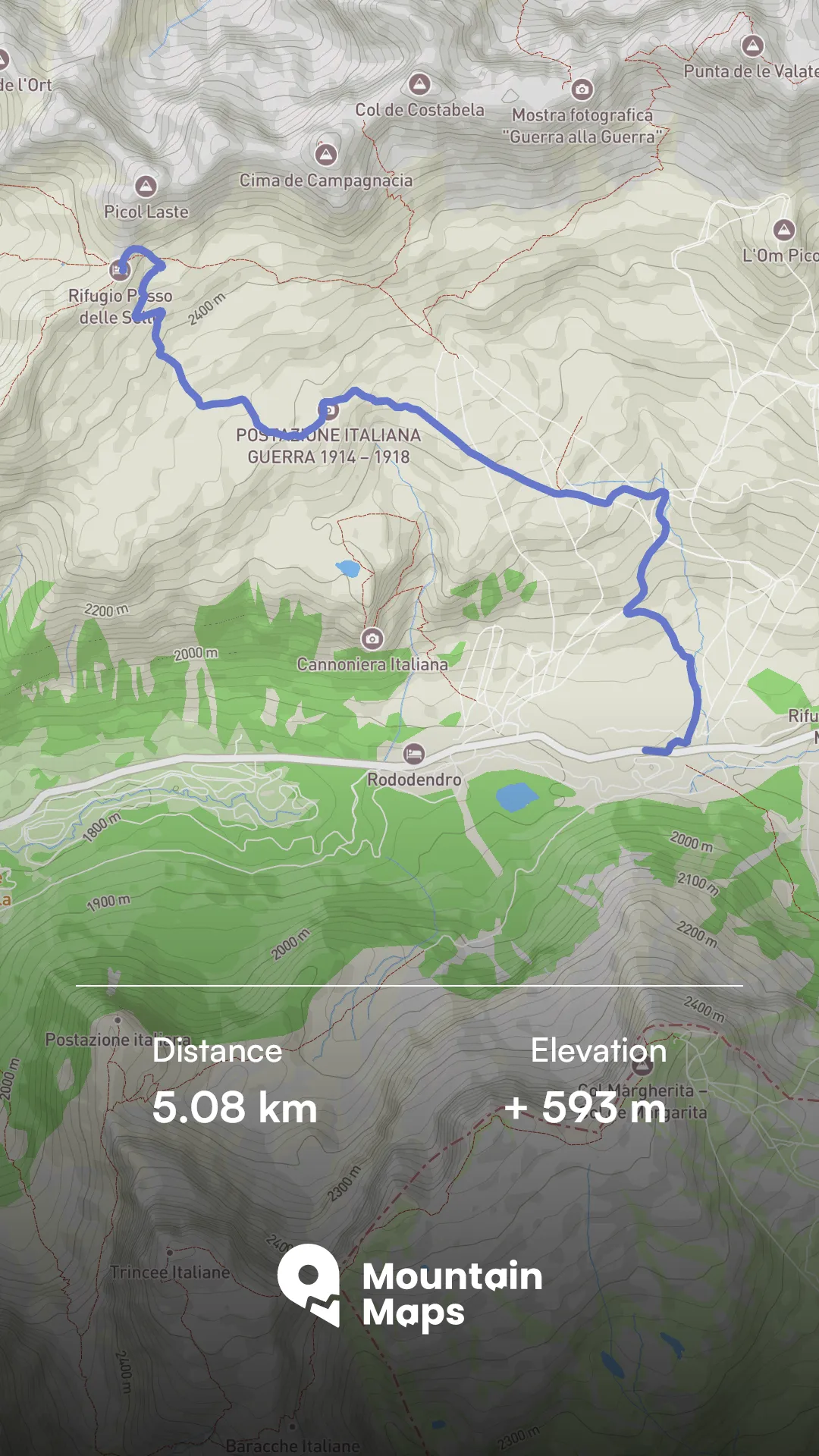 Mappa del percorso
