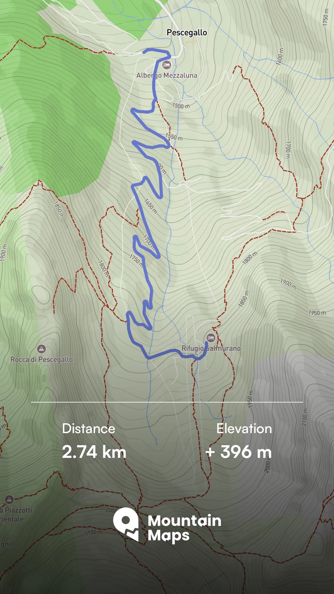 Mappa del percorso
